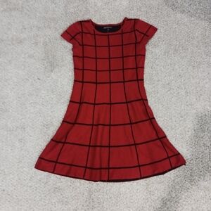Red Plaid Kids Dress